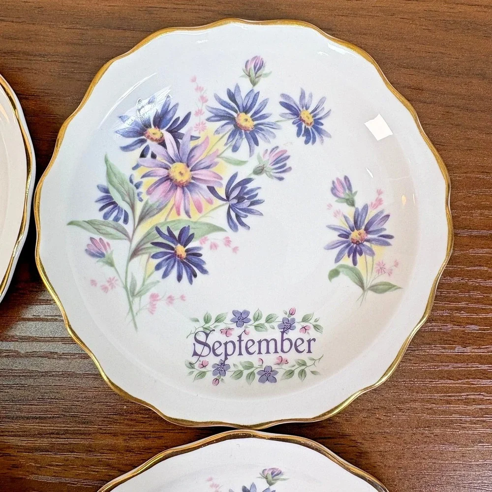 Regency Butchart Gardens Fine Bone China Floral Plates 4.5